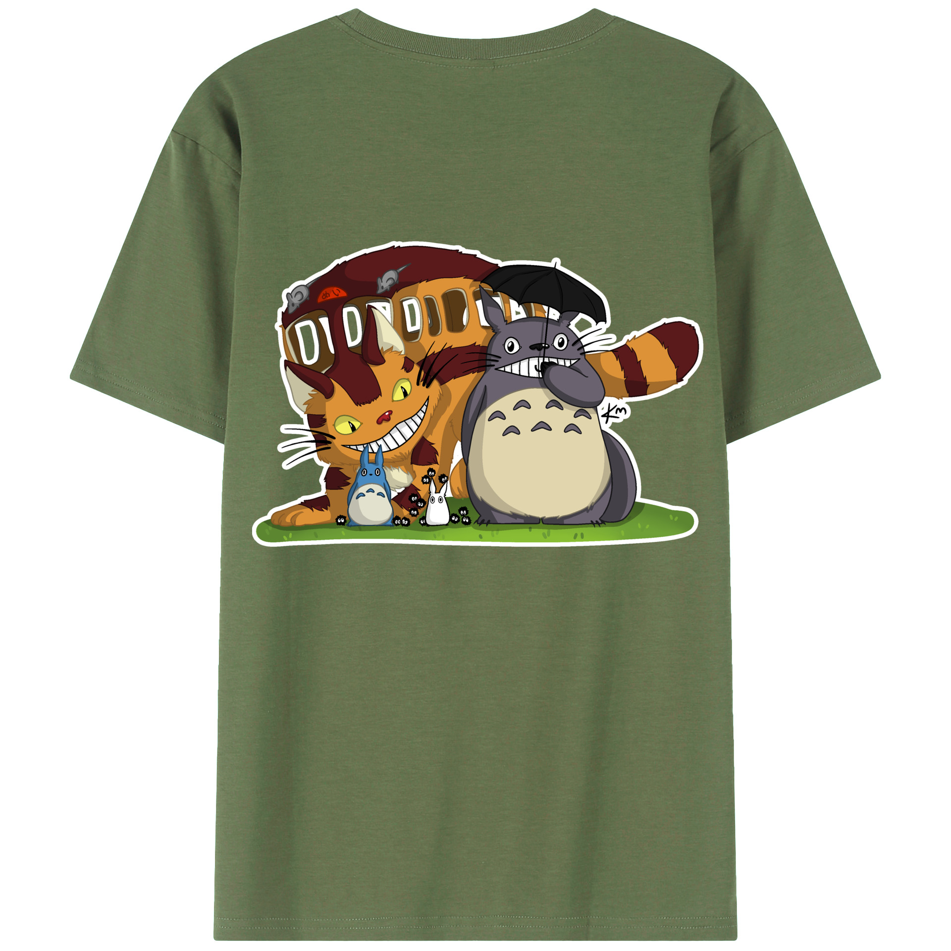 （画像用） となりのトトロ 草壁メイ 草壁サツキ My Neighbor Totoro Satsuki Kusakabe Mei Kusakabe 綿100％ メンズ半袖Tシャツ（バックプリント） 通気性
